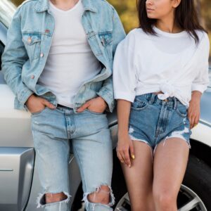 Slim-Fit Distressed Denim Jeans - Classic Indigo Wash